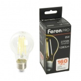 Лампа светодиодная филаментная Feron PRO LB-1108 A60 8W 2700K 175-265V E27 1280Lm теплый свет