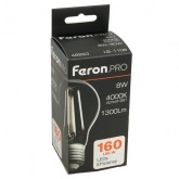Лампа светодиодная филаментная Feron PRO LB-1108 A60 8W 4000K 175-265V E27 1300Lm холодный свет