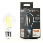 Лампа светодиодная филаментная Feron PRO LB-1108 A60 8W 6400K 175-265V E27 1320Lm дневной свет