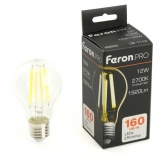 Лампа светодиодная филаментная Feron PRO LB-1112 A60 12W 2700K 175-265V E27 1920Lm теплый свет