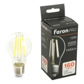 Лампа светодиодная филаментная Feron PRO LB-1112 A60 12W 4000K 175-265V E27 1940Lm холодный свет