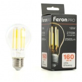 Лампа светодиодная филаментная Feron PRO LB-1116 A60 16W 2700K 175-265V E27 2560Lm теплый свет