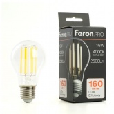 Лампа светодиодная филаментная Feron PRO LB-1116 A60 16W 4000K 175-265V E27 2580Lm холодный свет