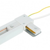 Коннектор Feron LD1021С угловой для шинопровода с проводом, белый, для CAB1007