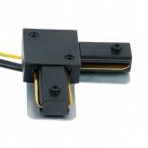 Коннектор Feron LD1021С угловой для шинопровода с проводом, черный, для CAB1007