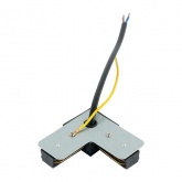 Коннектор Feron LD1021С угловой для шинопровода с проводом, черный, для CAB1007