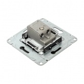 Механизм розетки EKF проходной TV 5-862МГц Эпика черный