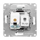 Механизм розетки EKF TV+RJ45 (cat5) Эпика черный