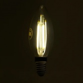 Лампа филаментная светодиодная свеча Feron PRO LB-1206 C35 6W 2700K 175-265V E14 960Lm теплый свет