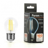 Лампа светодиодная филаментная шарик Feron PRO LB-1706 G45 6W 6400K 175-265V E27 1000Lm дневной свет