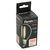 Лампа светодиодная филаментная шарик Feron PRO LB-1708 G45 8W 4000K 230V E27 1300Lm холодный свет