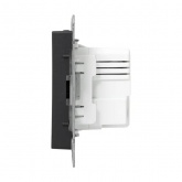 Механизм зарядной розетки EKF 2хUSB тип C Эпика черный