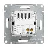 Механизм зарядной розетки EKF 2хUSB тип C Эпика черный