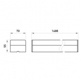 Светильник линейный светодиодный ЭРА SML-12-WB-65K-B60 60W 6500K 5400Lm черный подвесной 70х1488х55
