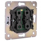 Перекрестный выключатель одноклавишный с подсветкой Kranz Miele Round 10А с рамкой перламутр