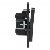 Механизм выключателя 1-клавишного EKF 10А винтовые клеммы Стокгольм черный