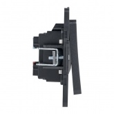 Механизм выключателя 2-клавишного EKF 10А Стокгольм черный