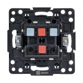 Механизм выключателя 2-клавишного EKF 10А Стокгольм черный