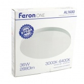 Светильник светодиодный накладной Feron AL1600 36W 3000K-6400K 2880Lm IP44 белый, круглый
