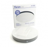 Светильник светодиодный накладной Feron AL1600 36W 3000K-6400K 2880Lm IP44 черный, круглый