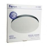 Светильник светодиодный накладной Feron AL1600 48W 3000K-6400K 3840Lm IP44 черный, круглый