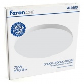 Светильник светодиодный накладной Feron AL1600 72W 3000K-6400K 5760Lm IP44 белый, круглый
