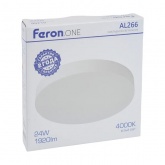 Светильник светодиодный накладной Feron AL266 24W 4200K 1920Lm IP44 белый, круглый