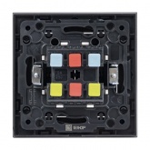 Механизм переключателя 2-клавишного EKF 10А Стокгольм черный