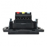 Механизм розетки EKF 2P+E 16А с защитными шторками Стокгольм черный