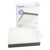 Светильник светодиодный накладной Feron AL267 24W 4200K 1920Lm IP44 черный, квадратный