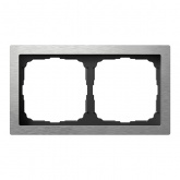 Рамка Systeme Electric ArtGallery Pure 2 поста металл, алюминий