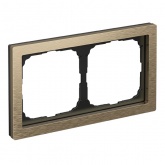 Рамка Systeme Electric ArtGallery Pure 2 поста металл, латунь