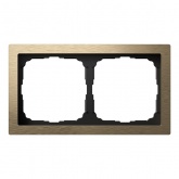 Рамка Systeme Electric ArtGallery Pure 2 поста металл, латунь