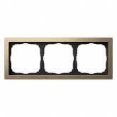 Рамка Systeme Electric ArtGallery Pure 3 поста металл, латунь