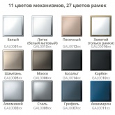 Рамка Systeme Electric ArtGallery Pure 3 поста металл, латунь