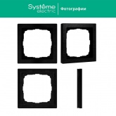 Рамка Systeme Electric ArtGallery Pure 1 пост металл, оникс