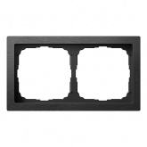 Рамка Systeme Electric ArtGallery Pure 2 поста металл, оникс