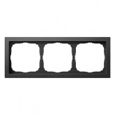 Рамка Systeme Electric ArtGallery Pure 3 поста металл, оникс