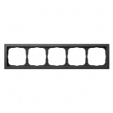 Рамка Systeme Electric ArtGallery Pure 5 постов металл, оникс