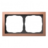 Рамка Systeme Electric ArtGallery Pure 2 поста металл, медь