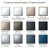 Рамка Systeme Electric ArtGallery Pure 5 постов металл, медь