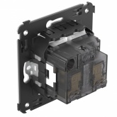 Розетка в стену DKC Avanti 2P+E со шторками белое облако