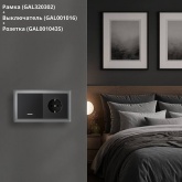 Рамка Systeme Electric ArtGallery Pure 2 поста органическое стекло, алюминий