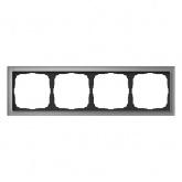 Рамка Systeme Electric ArtGallery Pure 4 поста органическое стекло, алюминий