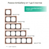 Рамка Systeme Electric ArtGallery Pure 5 постов органическое стекло, алюминий