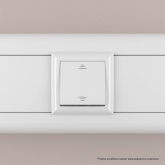 Выключатель DKC Avanti 2 модуля белое облако