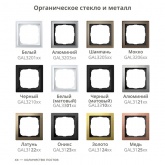 Рамка Systeme Electric ArtGallery Pure 3 поста органическое стекло, мокко