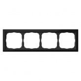 Рамка Systeme Electric ArtGallery Pure 4 поста органическое стекло, черный