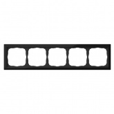 Рамка Systeme Electric ArtGallery Pure 5 постов органическое стекло, черный