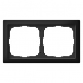 Рамка Systeme Electric ArtGallery Pure 2 поста матовое органическое стекло, черный